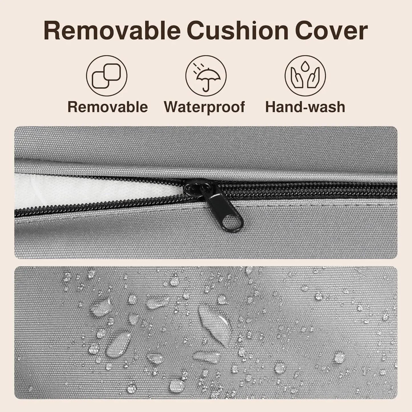 4 Piece Outdoor Patio Furniture Set, Wicker Patio Furniture with Glass Coffee Table, Rocking Wicker Bistro Set,