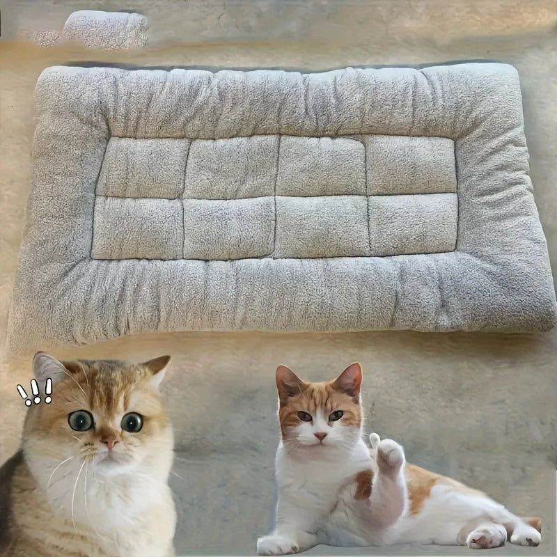 Oversized Plush Dog Cat Bed Sofa Crate Pad Ultra Soft Polyester Pet Mat for All Size Cats Dogs Adorable Rectangle Couch