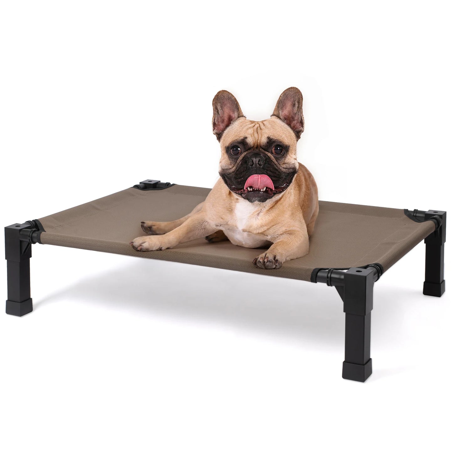 Elevated Dog Bed, Cooling Raised Pet Cot with Chew Proof Washable Breathable Mesh and Metal Frame, Portable Dog Cot Bed