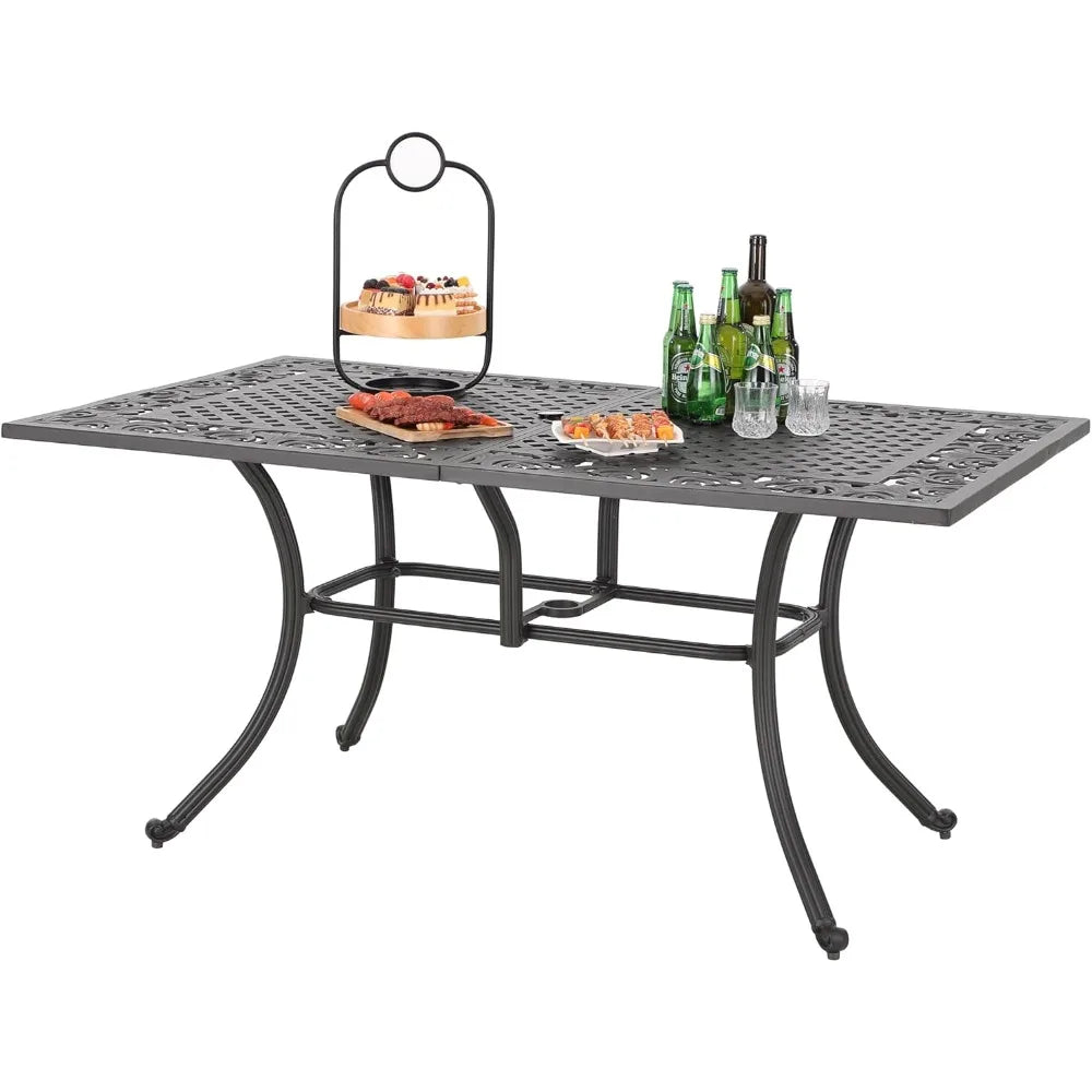 6-Person Rectangular Outdoor Dining Table